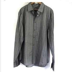 Men's Armani Exchange Gray Button Down Top